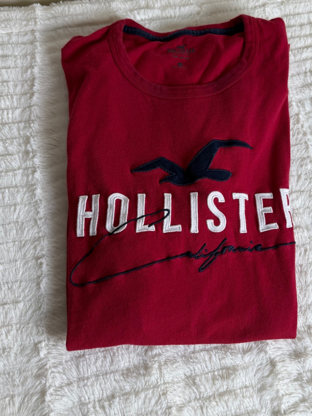 Hollister Red Crewneck Cotton Tee